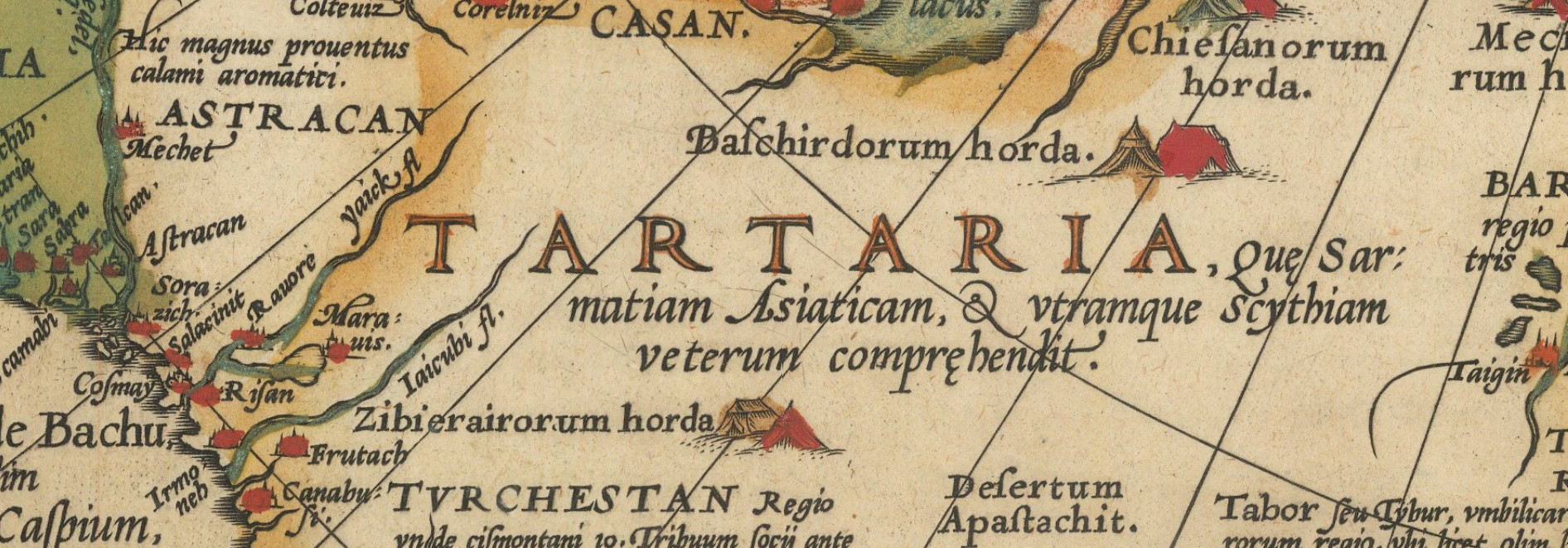 From Tartariae Sive Magni Chami Regni typus by Abraham Ortelius, 1595